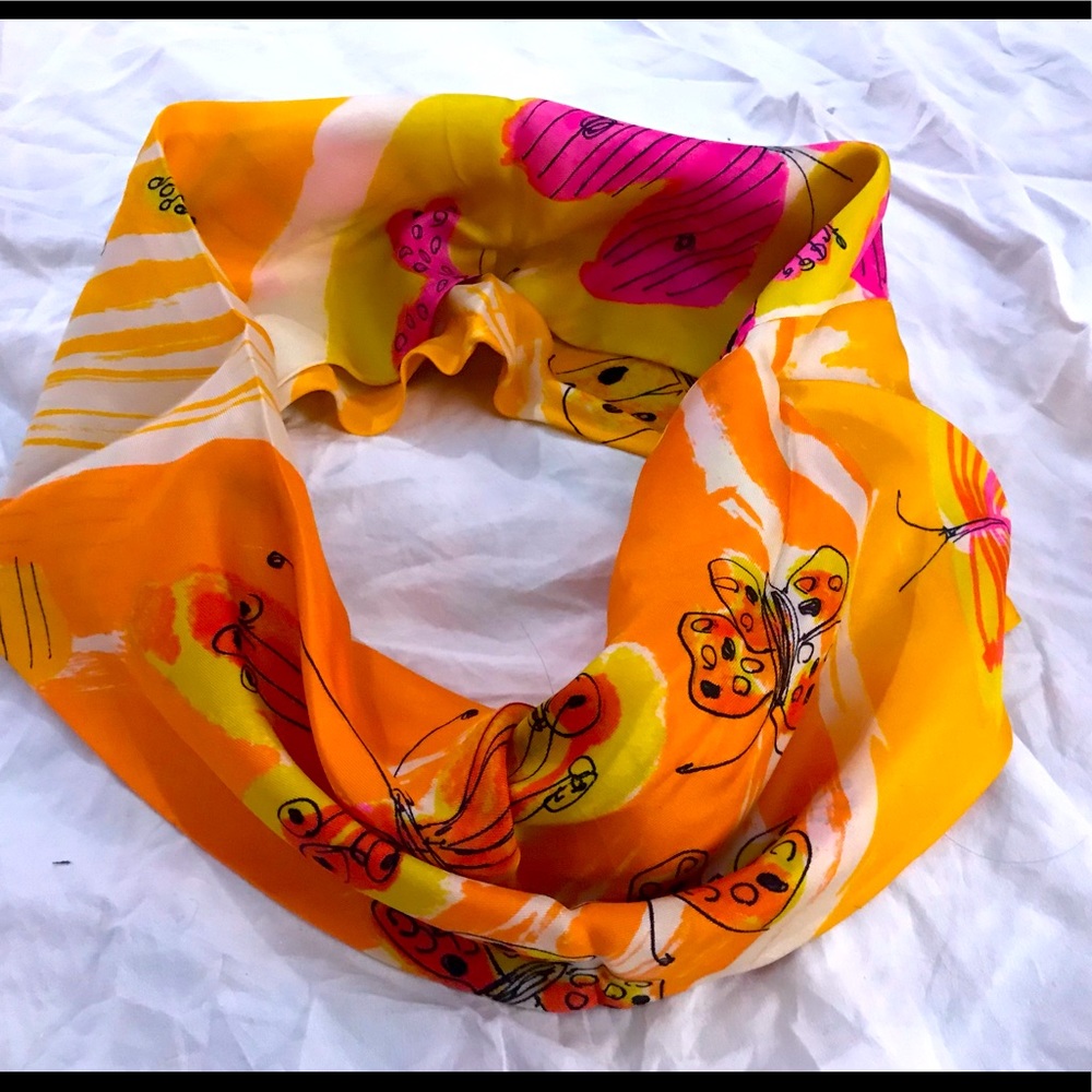 Mod Vintage Japanese Silk Vera Infinity Scarf -60s